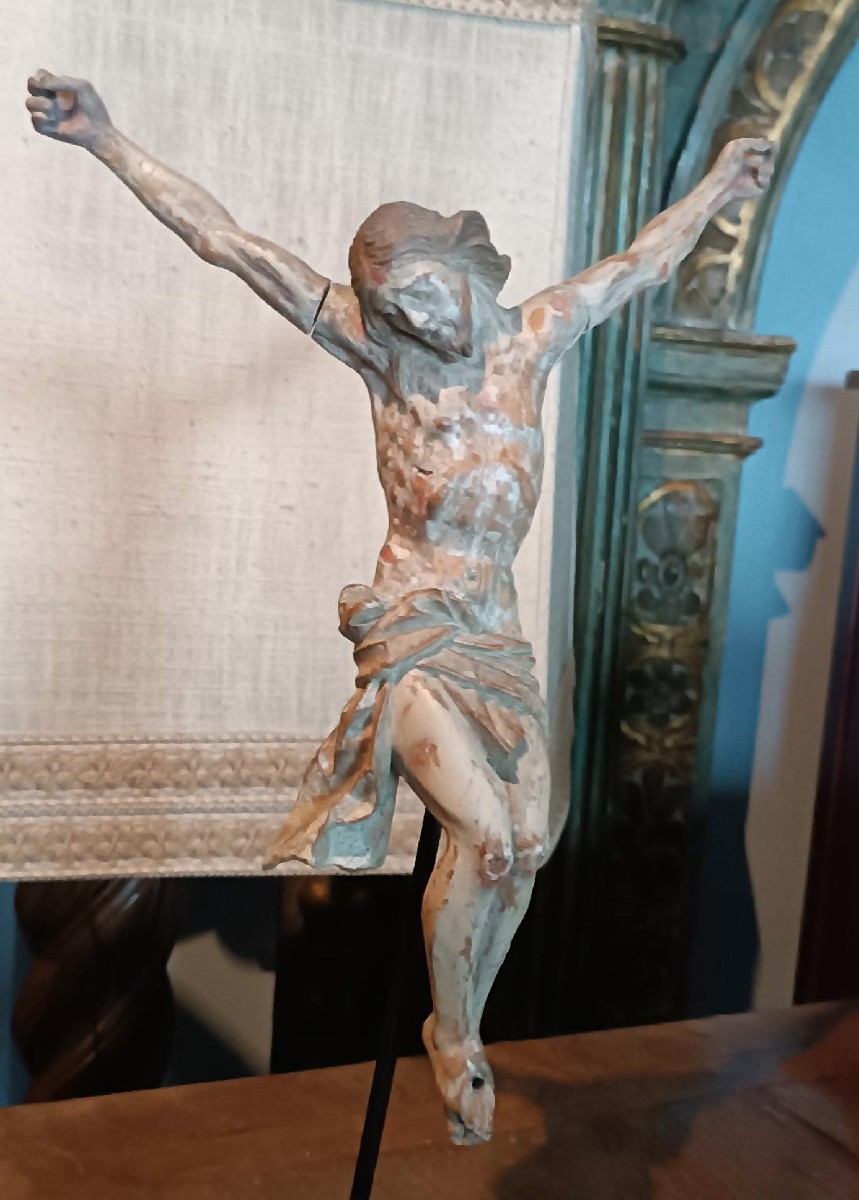 17th-century Polychrome Wooden Statue Of Christ, Italy-photo-2