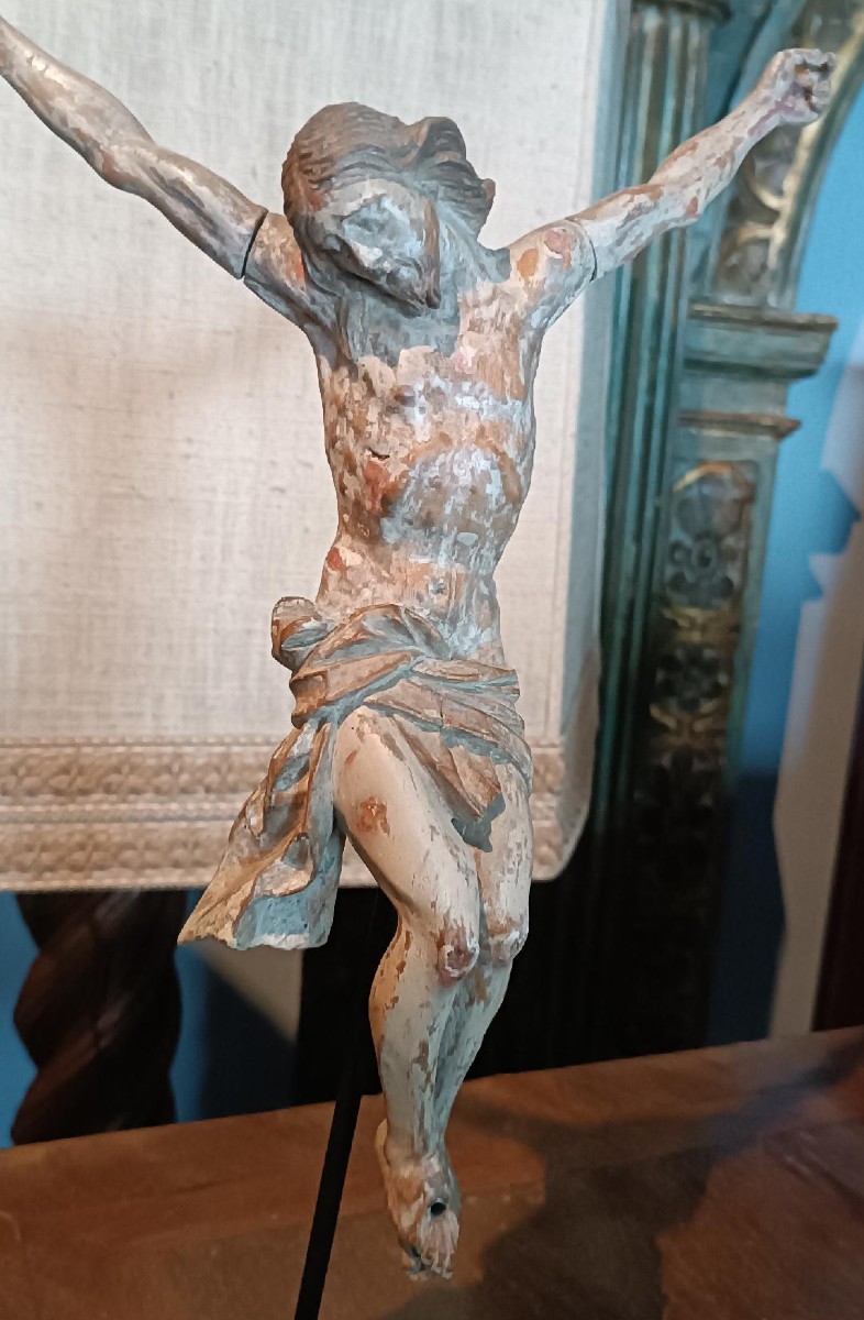 17th-century Polychrome Wooden Statue Of Christ, Italy-photo-3