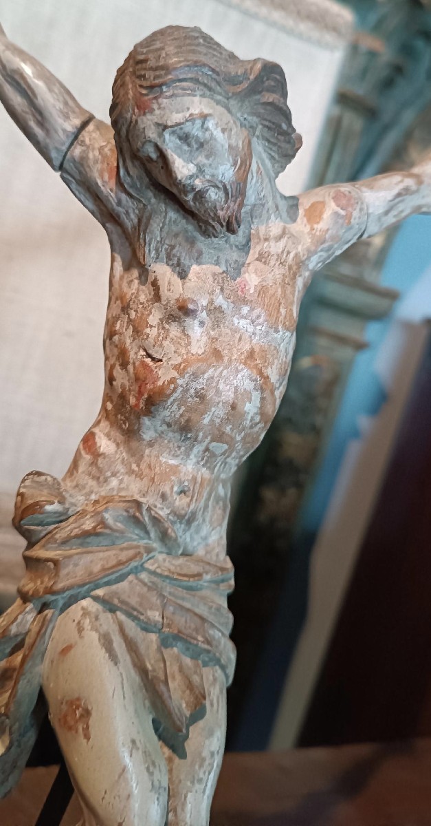 17th-century Polychrome Wooden Statue Of Christ, Italy-photo-4