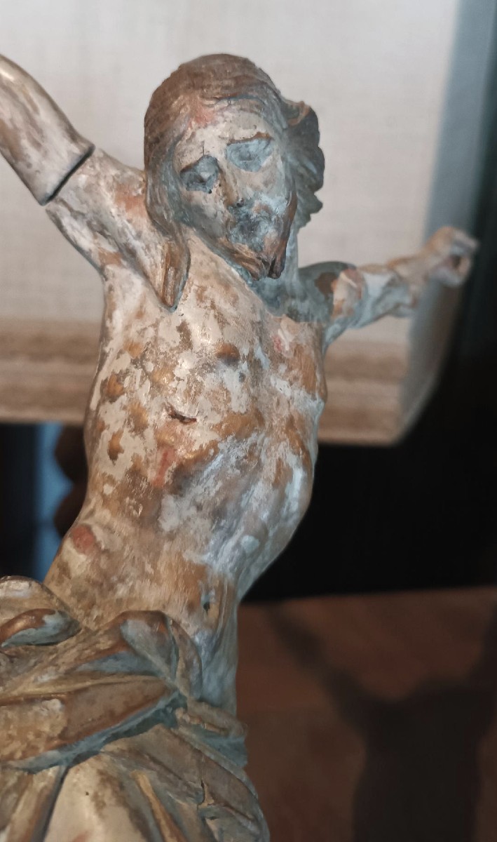 17th-century Polychrome Wooden Statue Of Christ, Italy-photo-3
