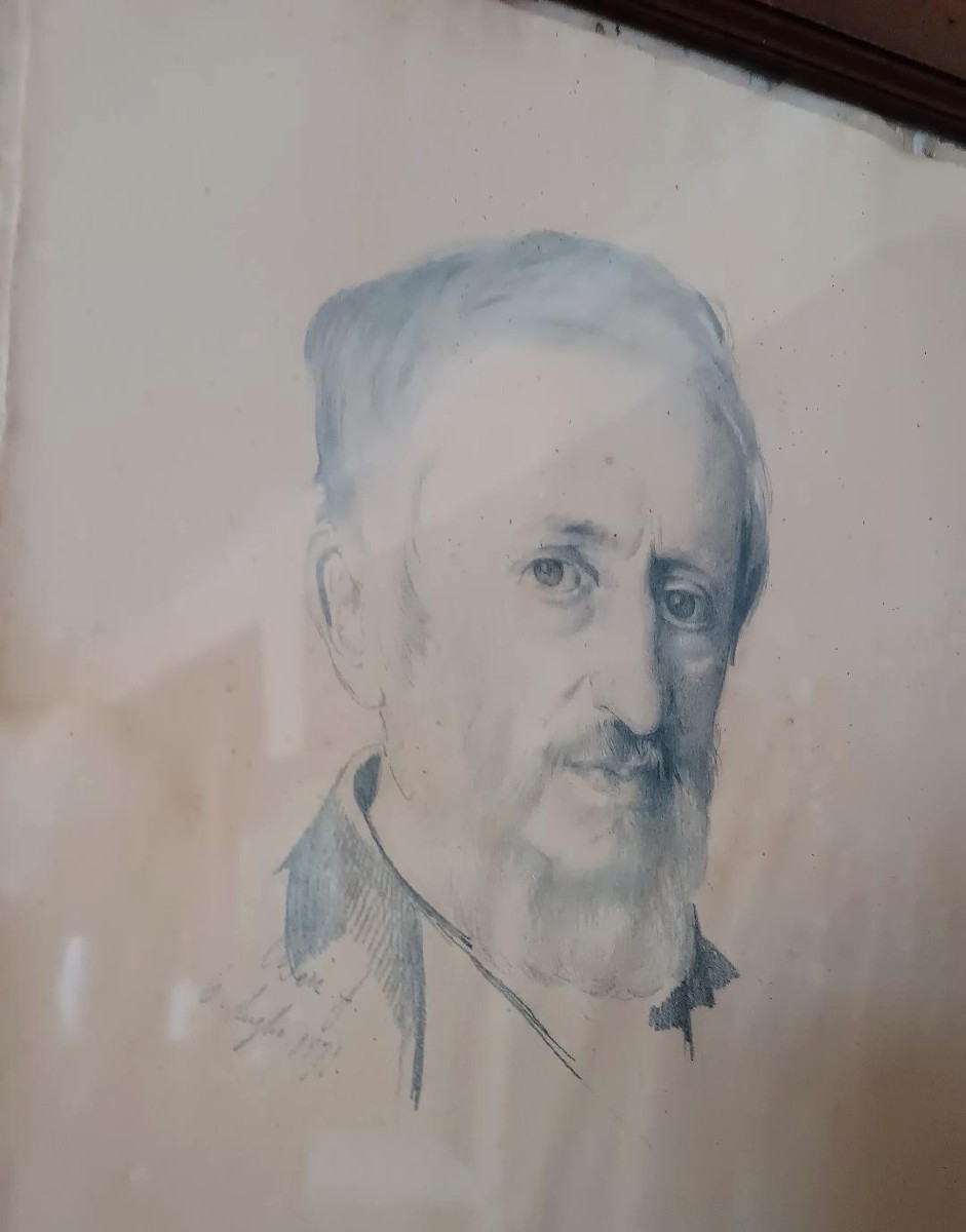 Dessin Au Crayon Sur Papier - Portrait De Cesare Altoviti - Antonio Ciseri 1871-photo-3