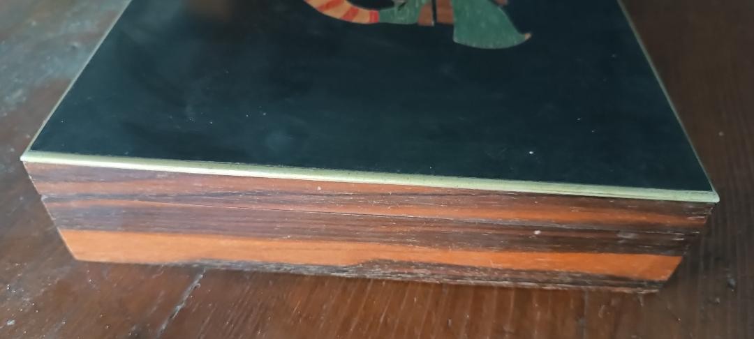 Inlaid Wooden Game Box From The Early 1900s-photo-1