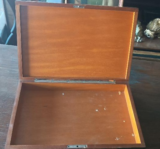 Inlaid Wooden Game Box From The Early 1900s-photo-3