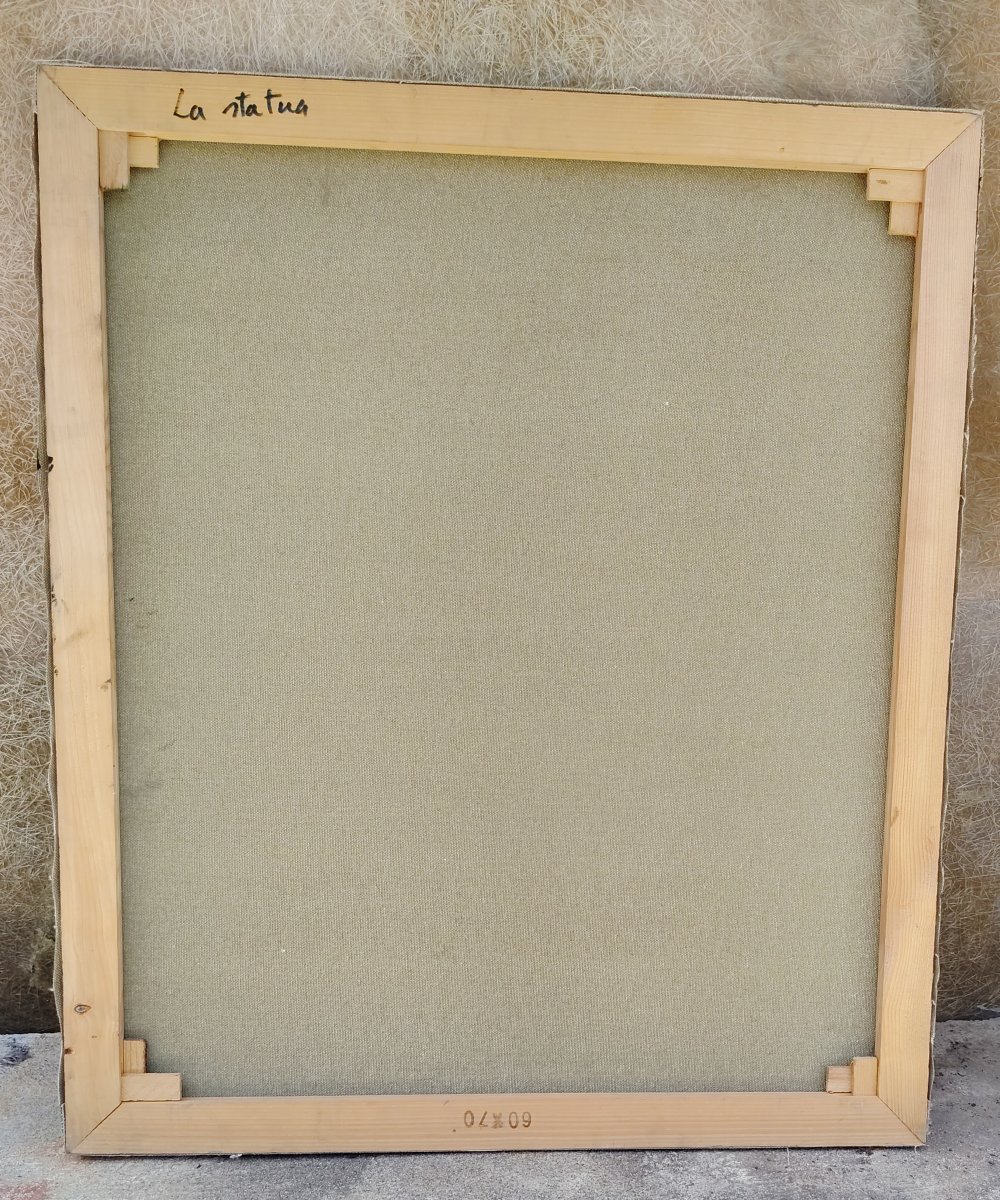Oil Painting On Canvas By Franco Prayer (1924), 70x60 Cm-photo-1