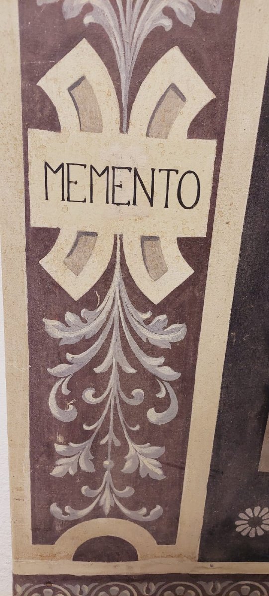 Memento Mori: Large Skeleton, Tempera On Canvas, 18th Century, Italy-photo-3