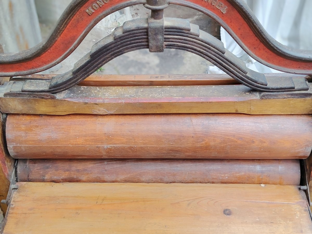 rare essoreuse Monopol Mangel, allemande de la fin du 19ème siècle.-photo-7