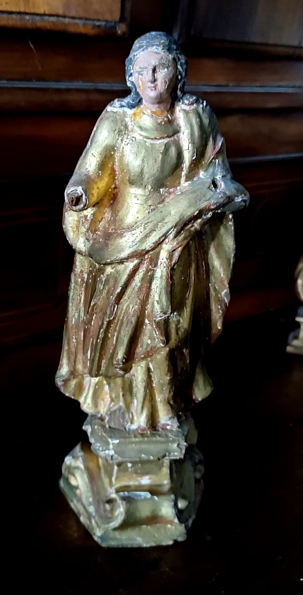 ancienne sculpture en bois doré-photo-2