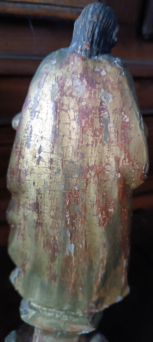 ancienne sculpture en bois doré-photo-2