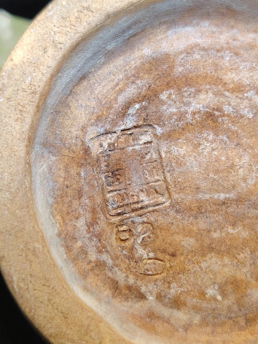 Liturgical Terracotta Bowl From Signa, Early 1900s-photo-3