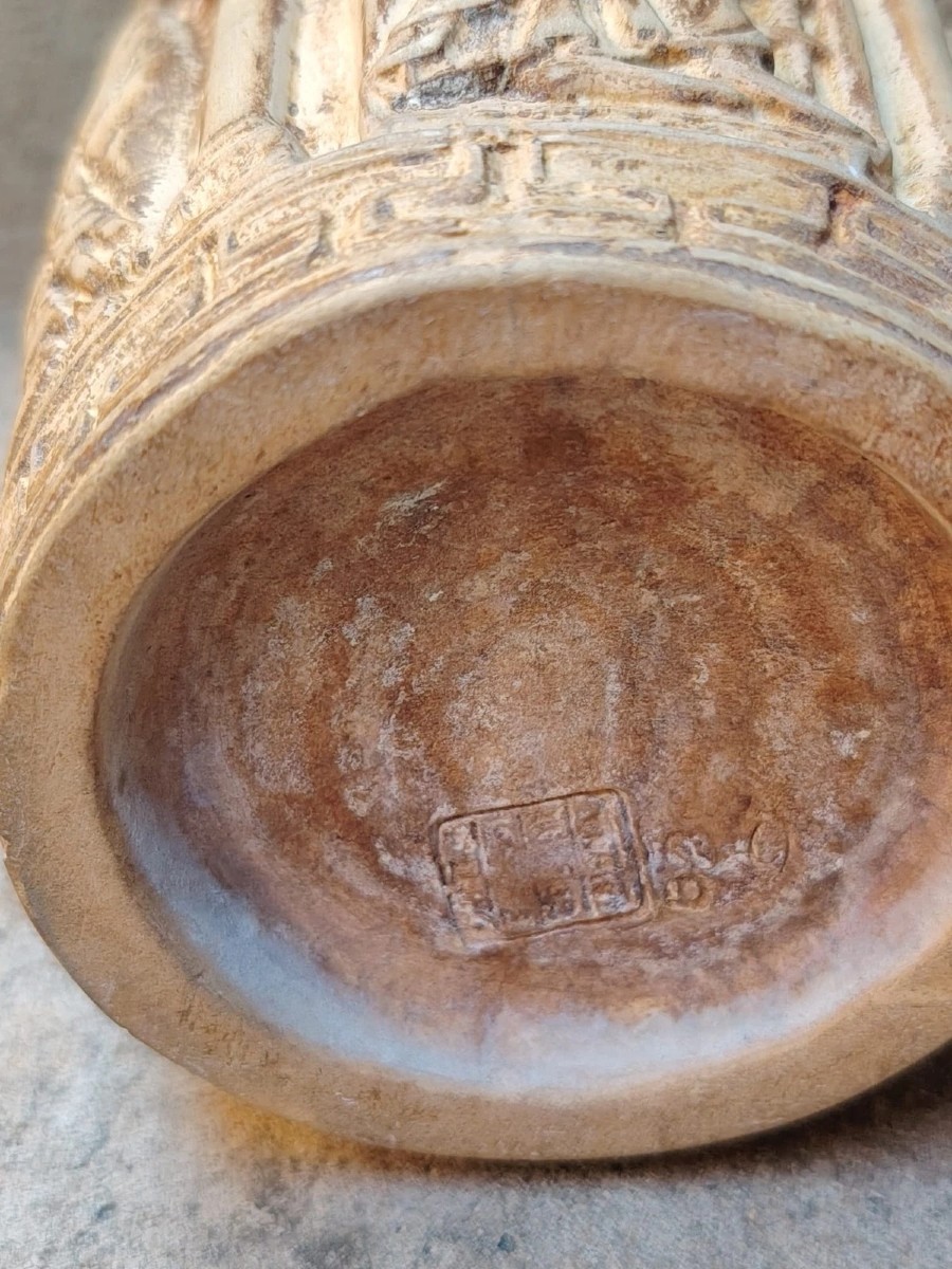Liturgical Terracotta Bowl From Signa, Early 1900s-photo-5