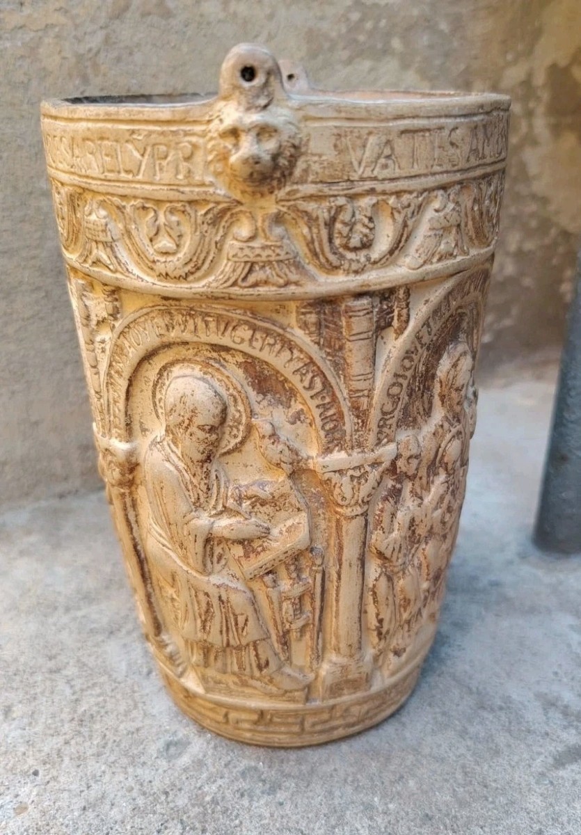 Liturgical Terracotta Bowl From Signa, Early 1900s