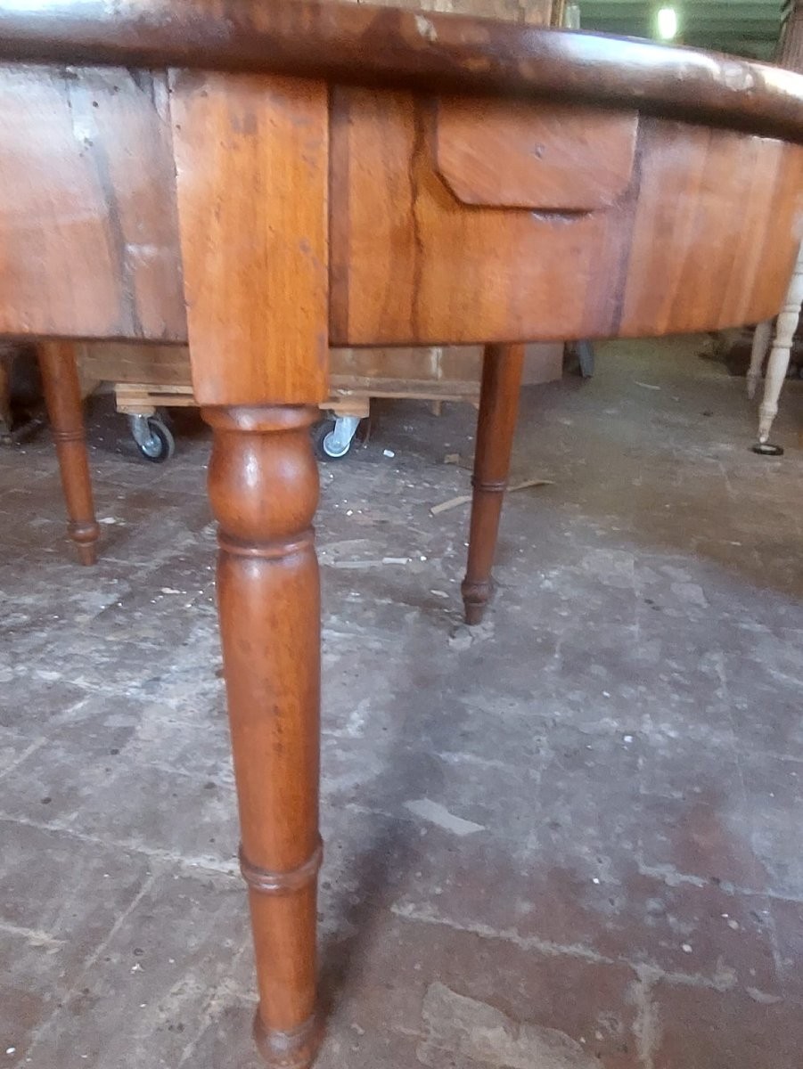 Large Oval Table    Extendable  Up To 3 Meters ,  Antique Louis Philippe -photo-2