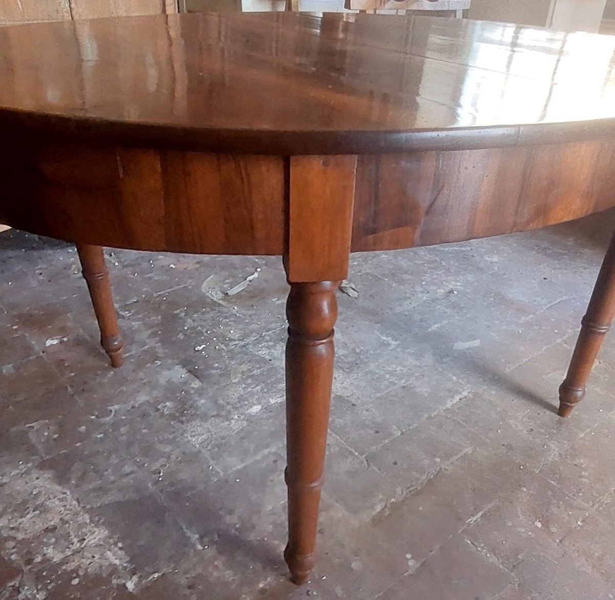 Large Oval Table    Extendable  Up To 3 Meters ,  Antique Louis Philippe -photo-7