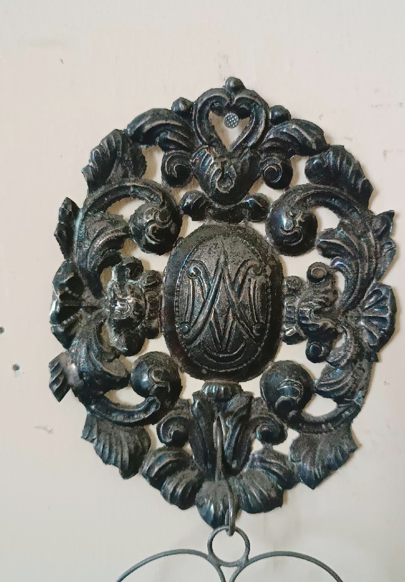 19th-century Italian Craftsmanship. Silver Holy Water Font With A Removable Basin.-photo-3