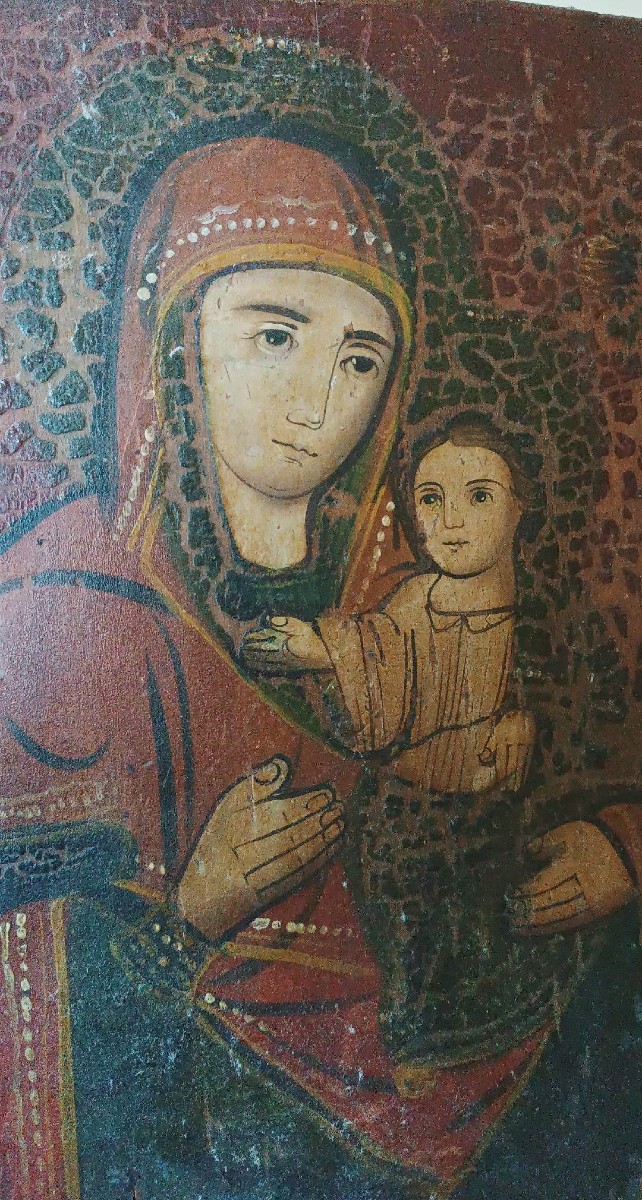 Ancient Orthodox Icon Of The Virgin Odigitria-photo-4