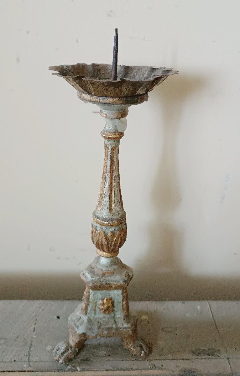 Antique Candlestick From The Late 18th Century, Tuscany-photo-2