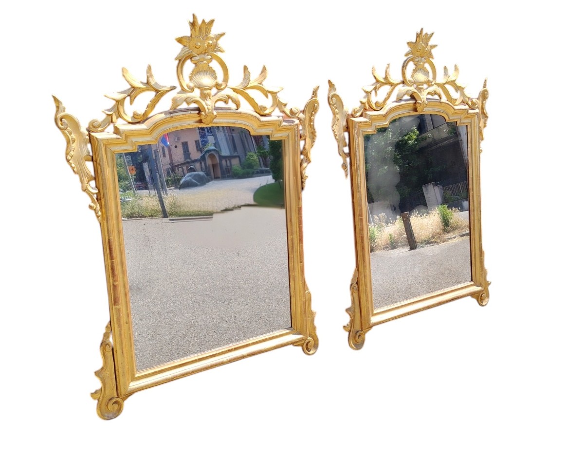 Paire de miroirs anciens Louis-Philippe-photo-2