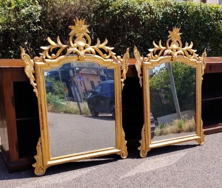 Paire de miroirs anciens Louis-Philippe-photo-7