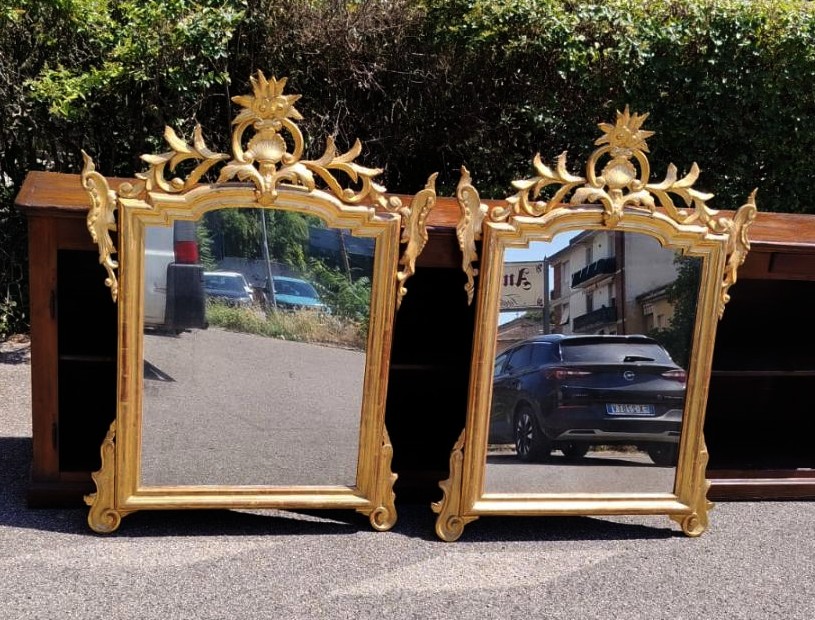 Paire de miroirs anciens Louis-Philippe