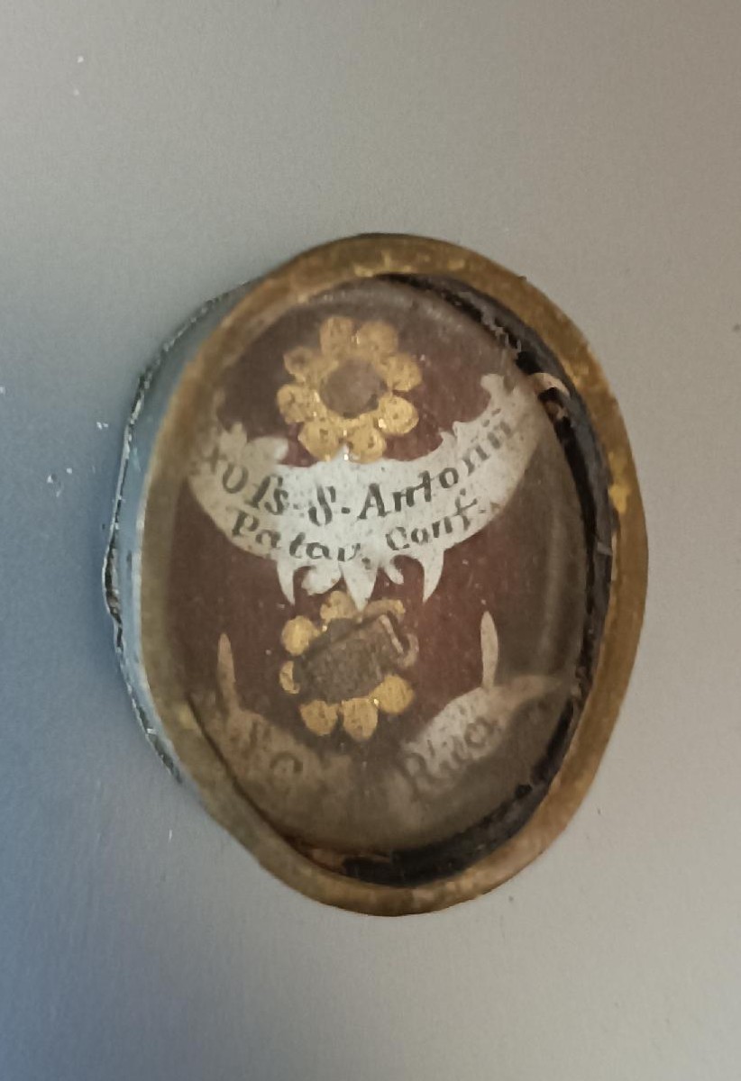 Antique Double Reliquary Of Saint Anthony Of Padua And Saint Catherine De Ricci-photo-2