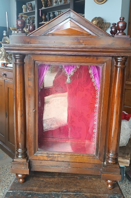 Antique Small Display Cabinet - Walnut - 19th Century-photo-2