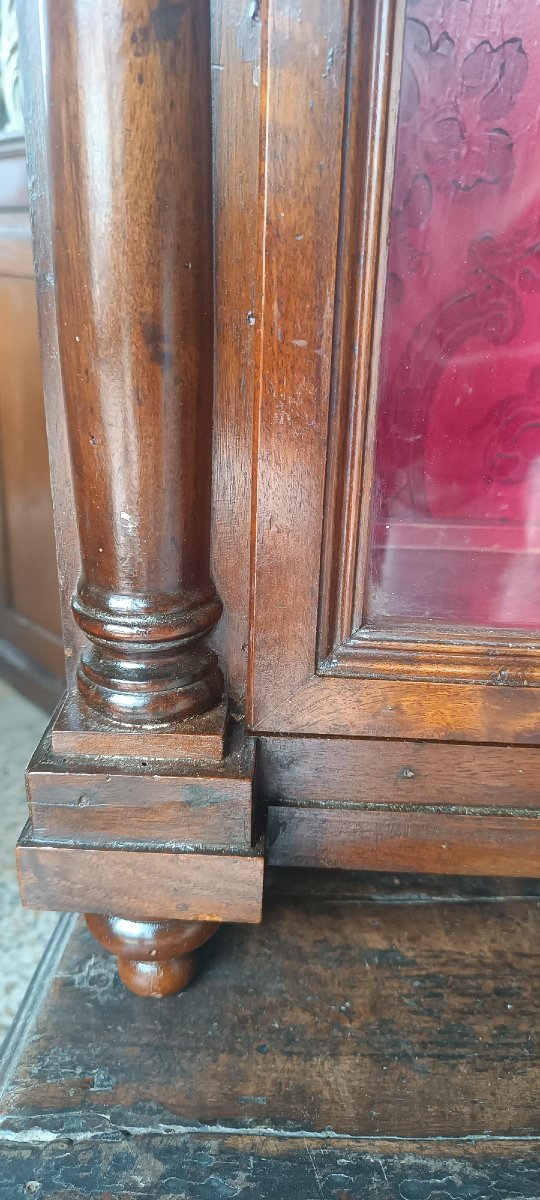 Antique Small Display Cabinet - Walnut - 19th Century-photo-4