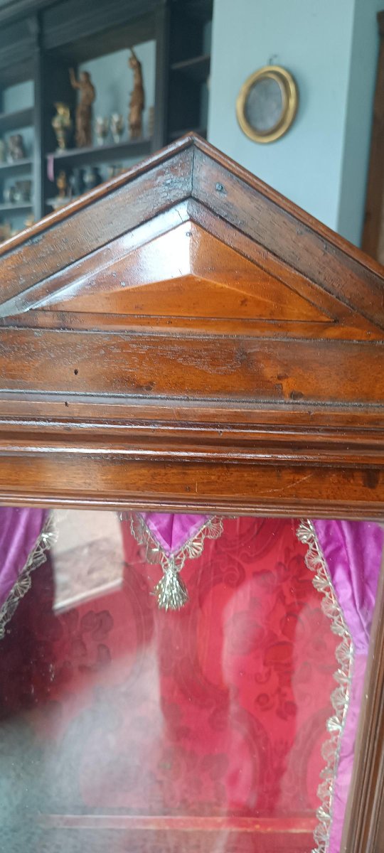 Antique Small Display Cabinet - Walnut - 19th Century-photo-1