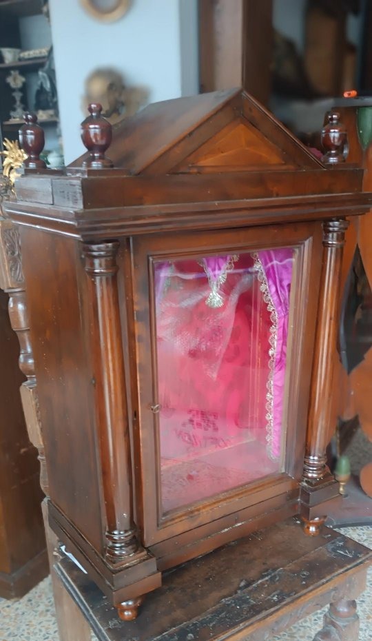 Antique Small Display Cabinet - Walnut - 19th Century-photo-3