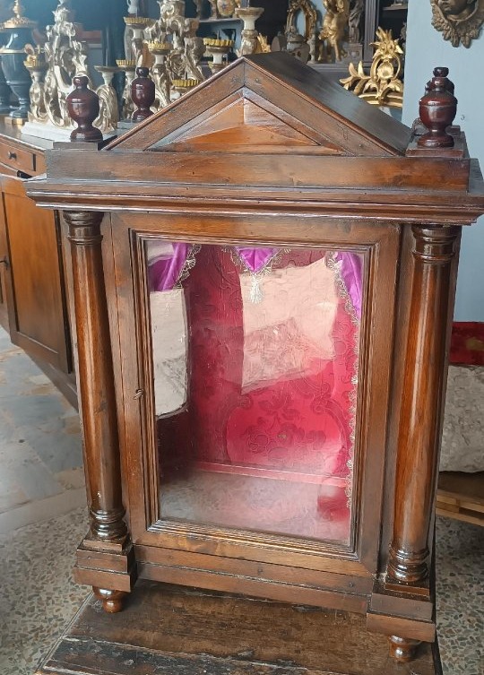 Antique Small Display Cabinet - Walnut - 19th Century