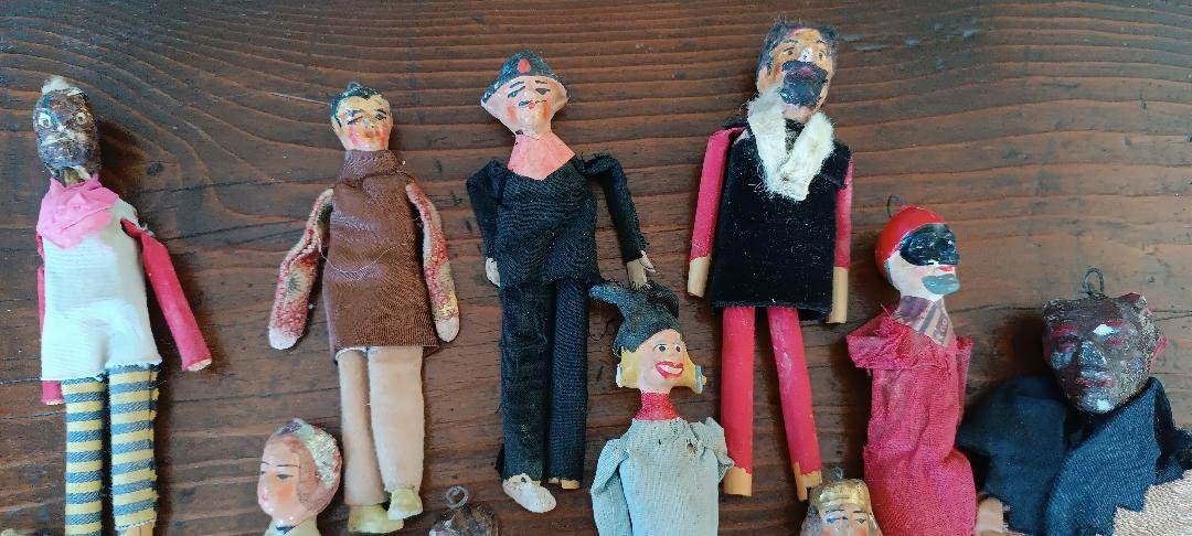 Lot de 20 marionnettes en terre cuite, XIXe siècle, Italie-photo-5