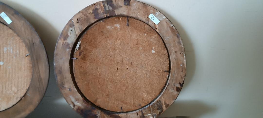 Paire de tableaux anciens, Venise, XVIIIe siècle, technique Arte Povera-photo-3
