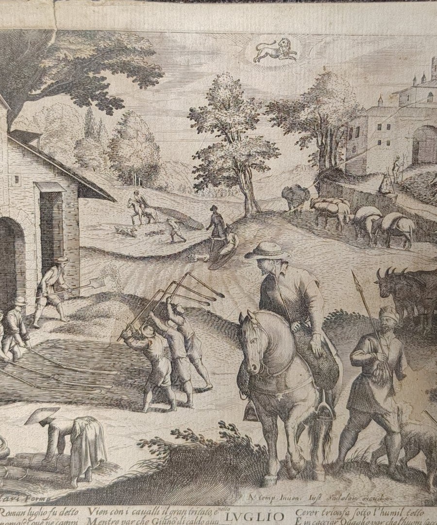 Etching On Laid Paper By Justus Sadeler, 17th Century-photo-3