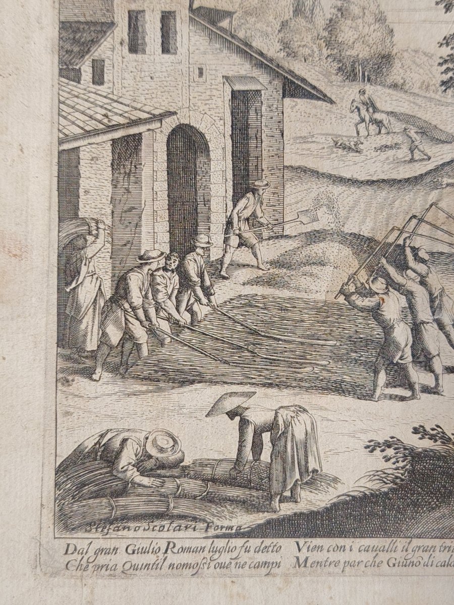 Etching On Laid Paper By Justus Sadeler, 17th Century-photo-4