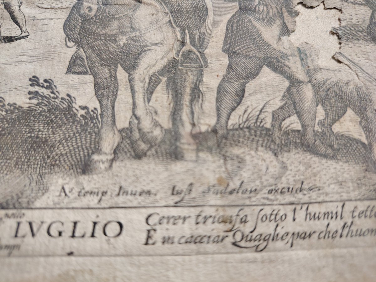 Etching On Laid Paper By Justus Sadeler, 17th Century-photo-8