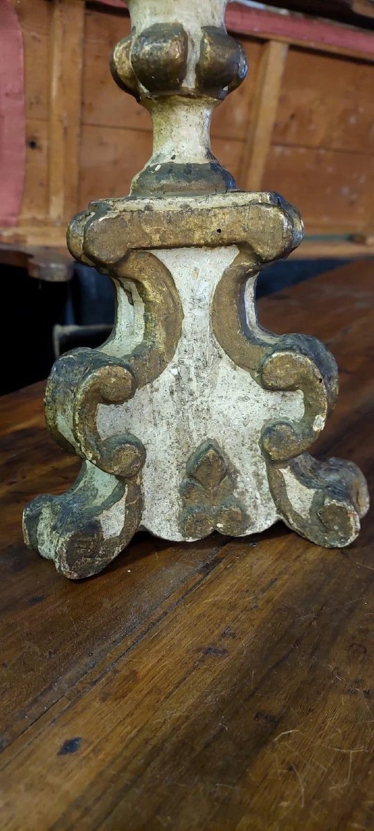 Pair Of Antique Candlesticks, Late 17th Century, Louis XIV Baroque Style-photo-1