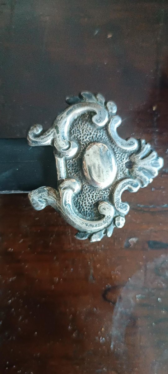 Antique Crucifix, Holy Water Stoup, In Silver, 19th Century Naples-photo-4