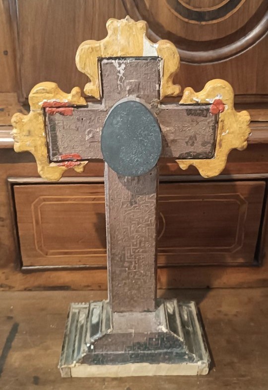 staurothèque antique, croix-reliquaire, relique de la Sainte Croix - Venise, XVIIIe siècle-h.40-photo-4