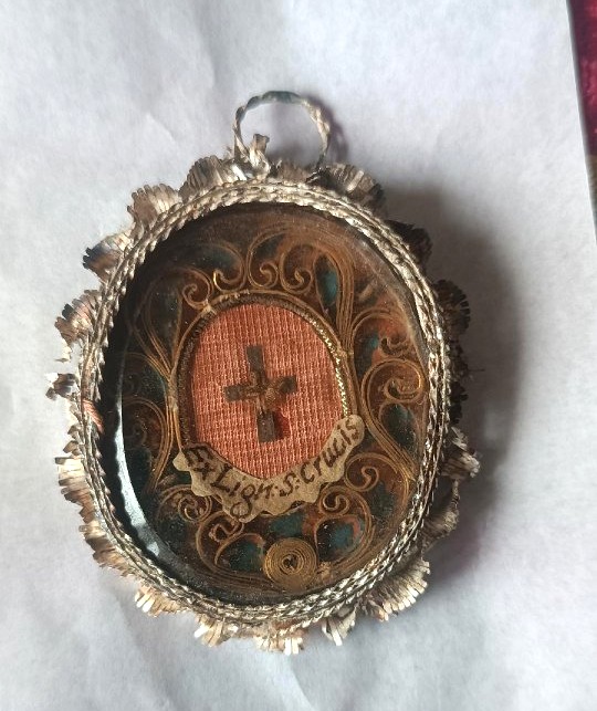 staurothèque antique, croix-reliquaire, relique de la Sainte Croix - Venise, XVIIIe siècle-h.40-photo-1
