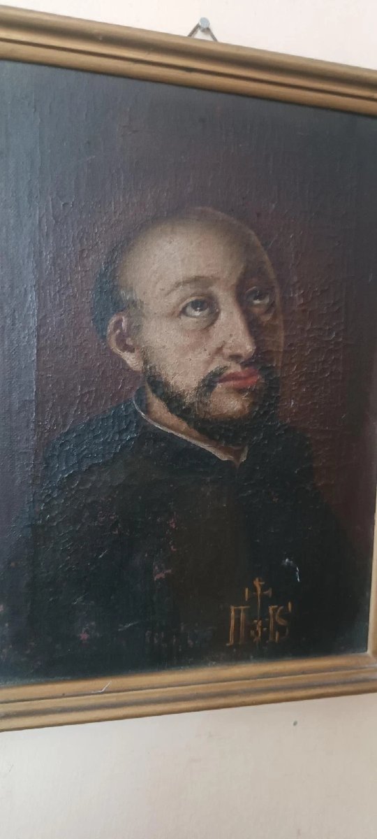 Antique Painting Of Saint Ignatius Of Loyola, 17th–18th Century-photo-1
