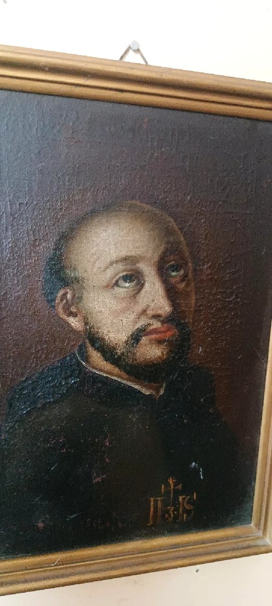 Antique Painting Of Saint Ignatius Of Loyola, 17th–18th Century-photo-3