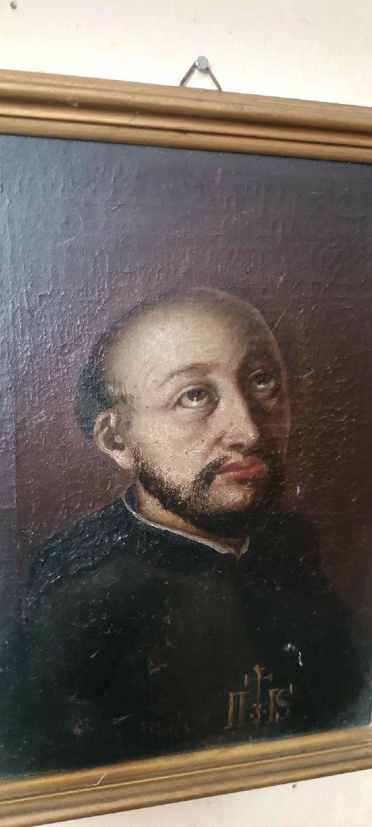 Antique Painting Of Saint Ignatius Of Loyola, 17th–18th Century-photo-5