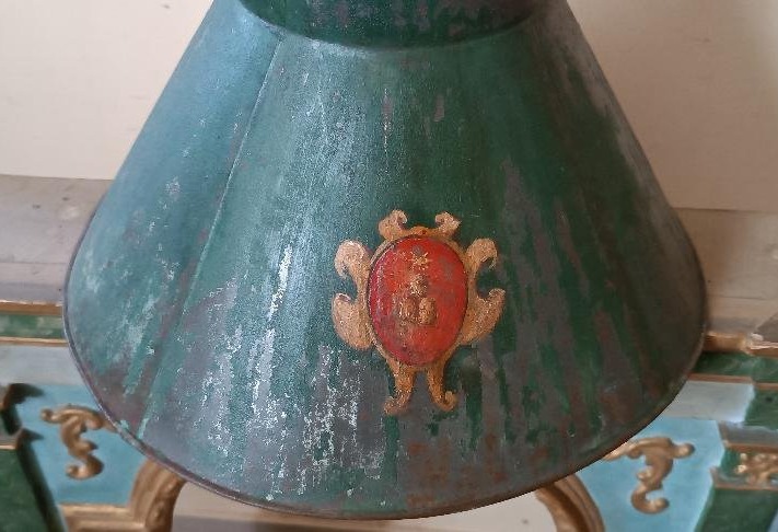 Antique Hunting Megaphone With A Noble Coat Of Arms-photo-3