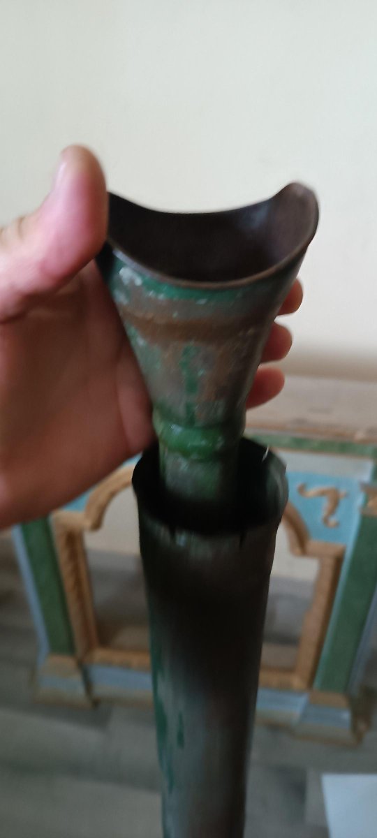 Antique Hunting Megaphone With A Noble Coat Of Arms-photo-2
