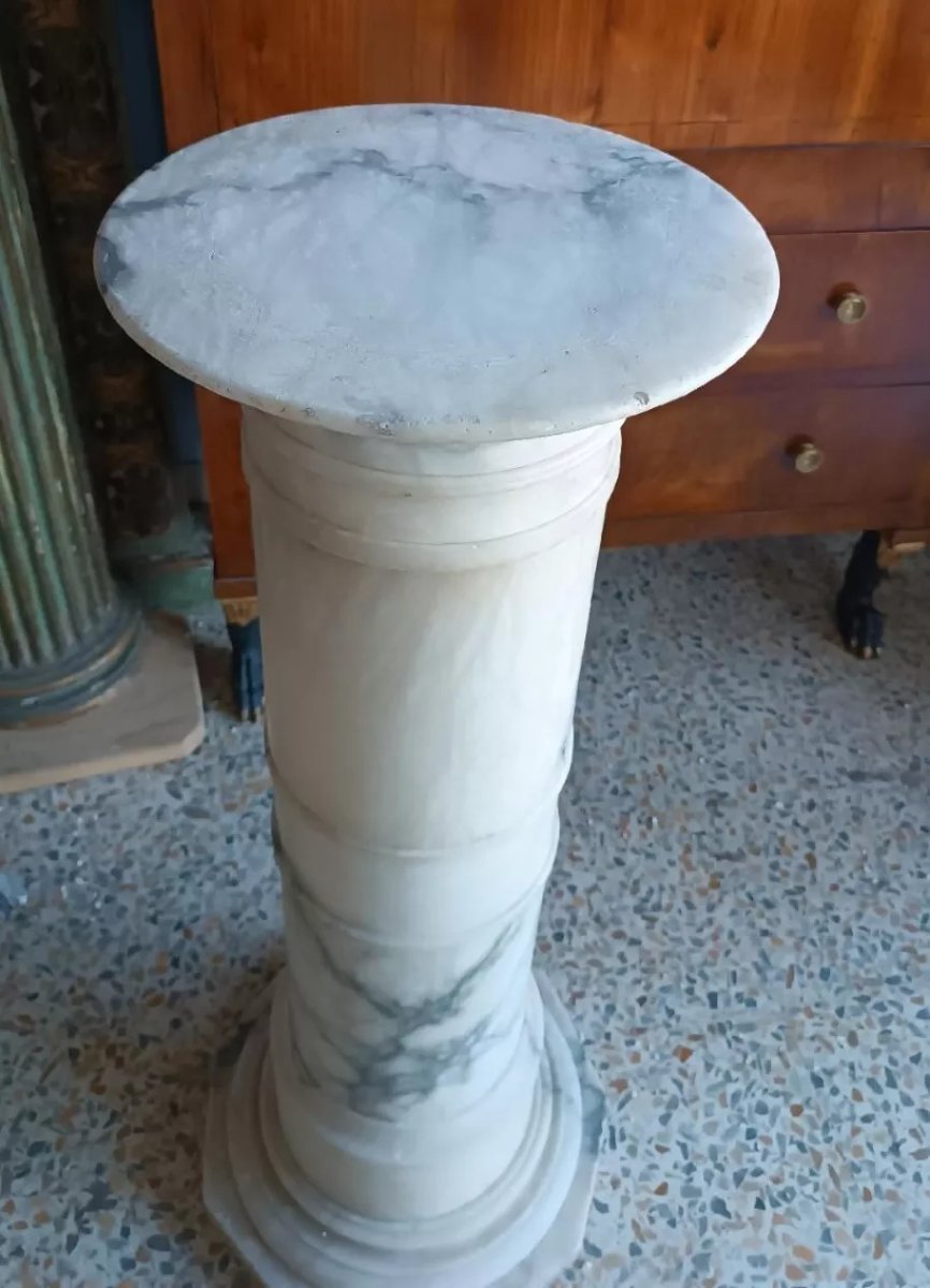 Grande colonne en albâtre de la fin du XIXe siècle-photo-4