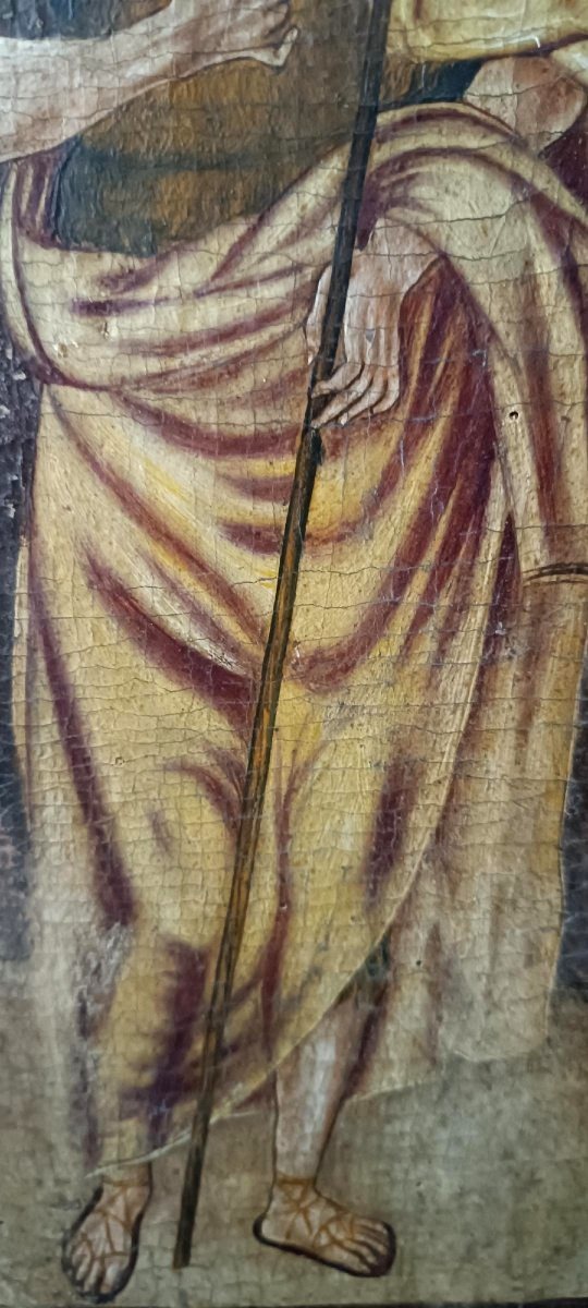 Painting On Wood, Cretan School, 18th Century - Saint John The Baptist-photo-4