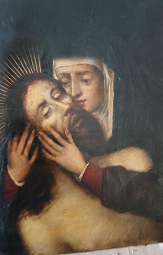 17th-century Antique Painting On Copper—mary With Christ --photo-2
