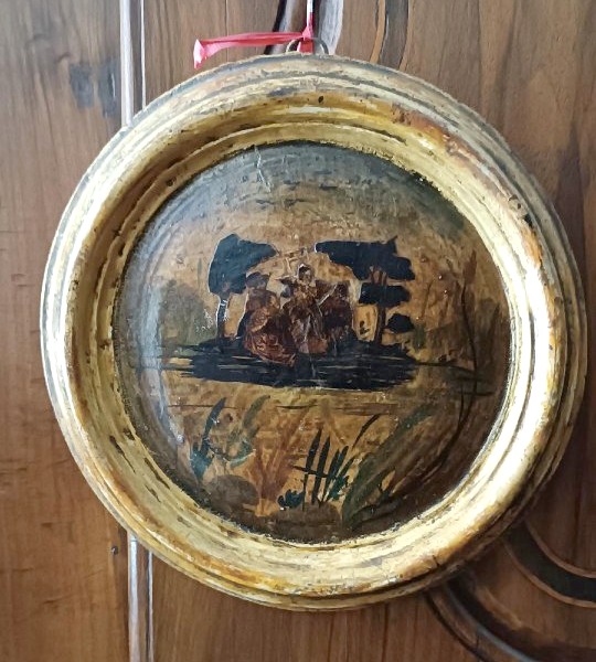 Antique Painting On Wood Panel (arte Povera), Venice, 18th Century
