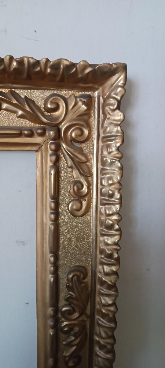 Antique Gilded Wooden Frame-photo-4