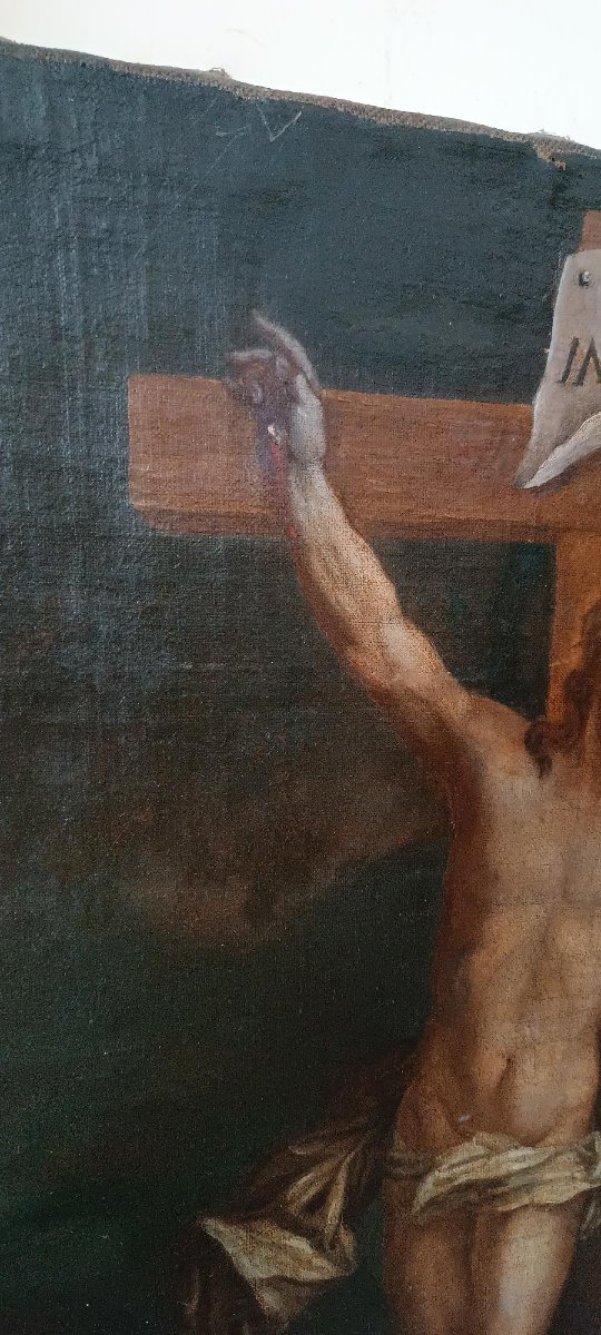 Antique Oil On Canvas, -photo-1