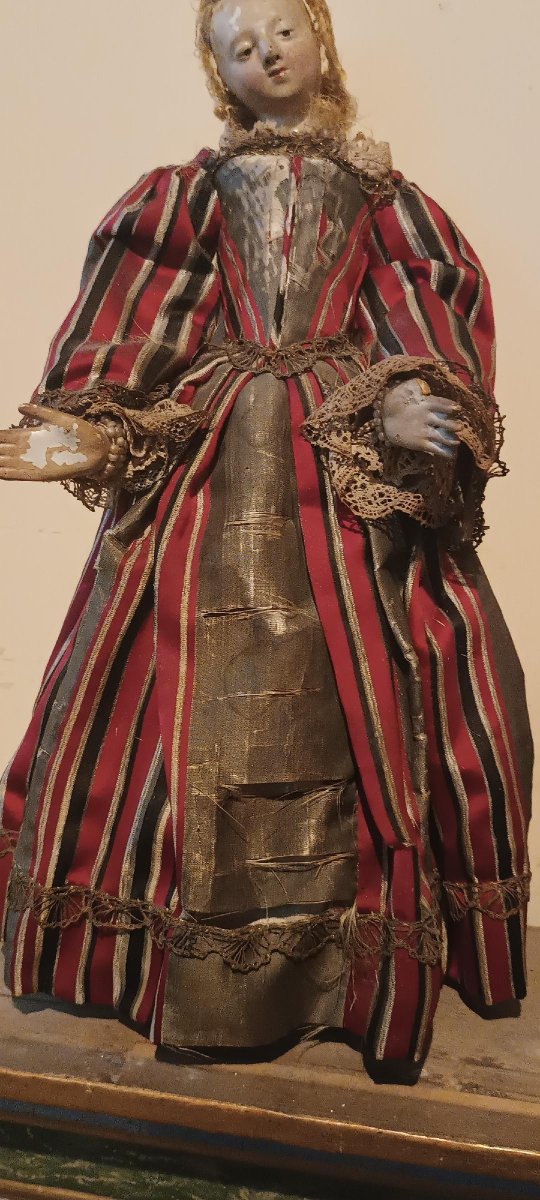 Paire de petits mannequins anciens du XVIIIe siècle, Italie-photo-4